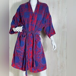 vintage  100% cotton bathrobe  vacation,resort ,Made in Japan